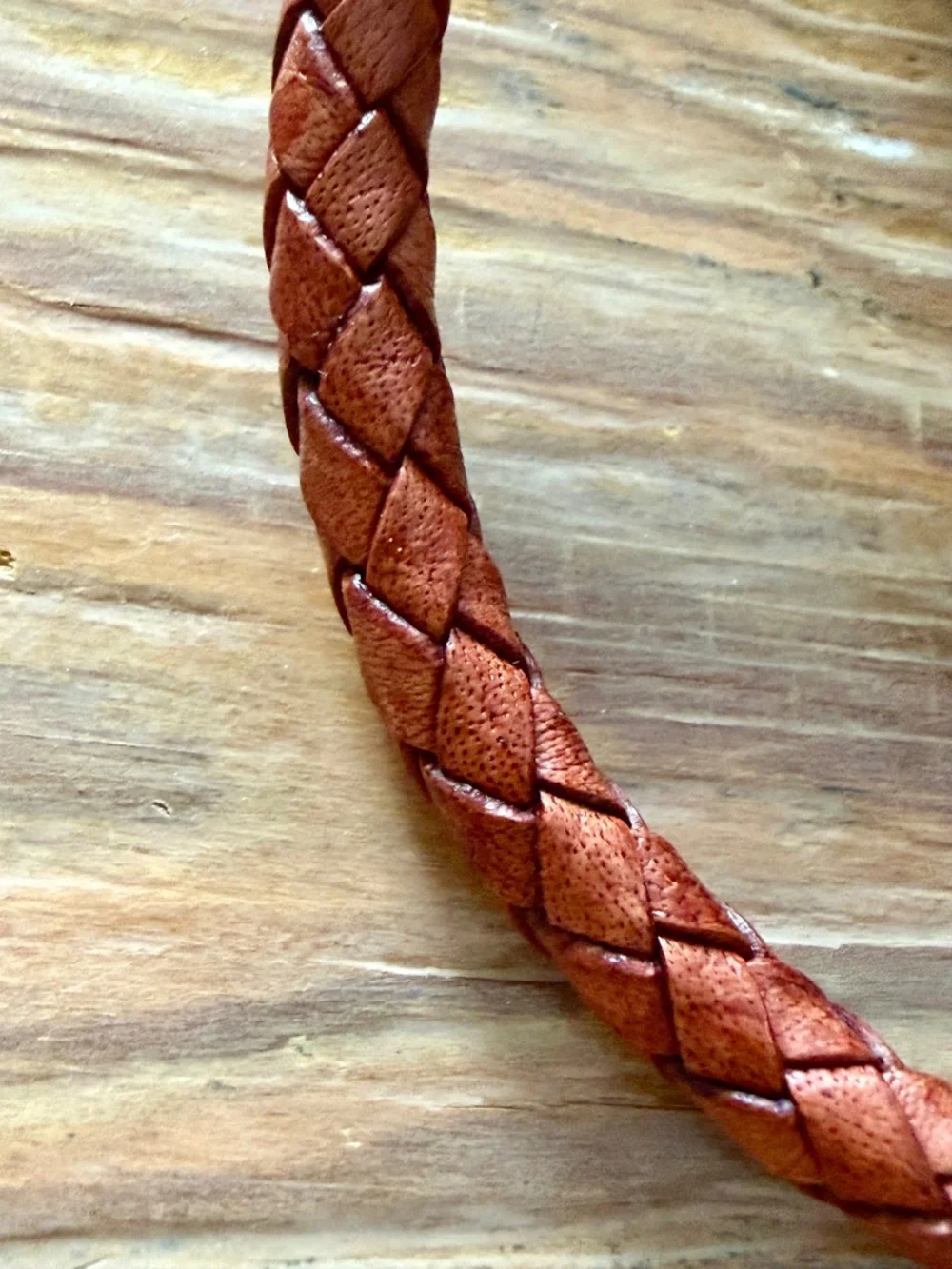 NEW Mens Bracelet Leather Braided 6mm Steel Magnetic Closure 8.5